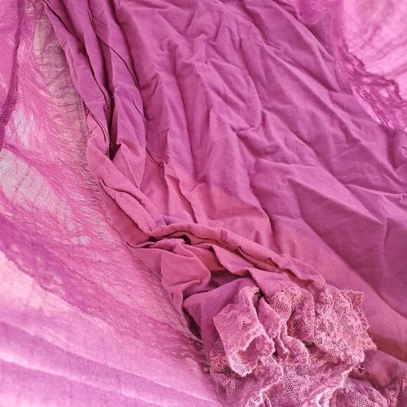 Maurices Dress Womens Medium Purple Ruffle Shoulder Sleeveless Tie Waist - Picture 9 of 10